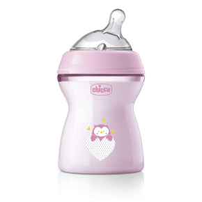 CHICCO Láhev kojenecká Natural Feeling 250 ml dívka 2m+