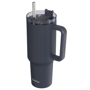 Nerezový termohrnek s brčkem Stream Black 1200 ml