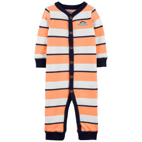 CARTER'S Overal bez nožiček na druky Sleep & Play Orange Stripes chlapec 3 m, vel. 62