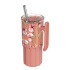 Nerezový termohrnek s brčkem Umi Floral Coral 720 ml