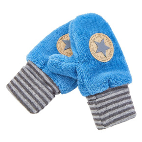 LITTLE ANGEL Rukavice s palcem Mazlík bambus Outlast® 3 denim