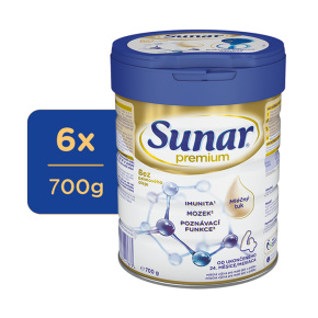 6x SUNAR Premium 4 Mléko kojenecké 700 g