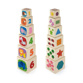Dřevěná pyramida pro děti Viga Multicolor 