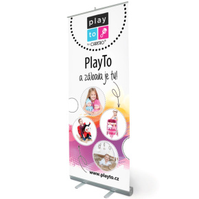 Reklamní Roll-up banner PlayTo Dle obrázku 