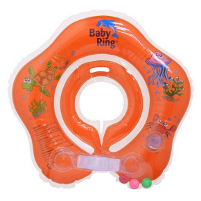 BABY RING Kruh na koupání 0-24 m - oranžový
