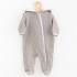 Kojenecký mušelínový overal s kapucí New Baby Comfort clothes šedá Šedá 80 (9-12m)