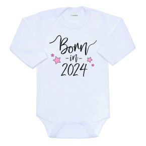 Body s potiskem New Baby Born in 2024 růžové Bílá 62 (3-6m)