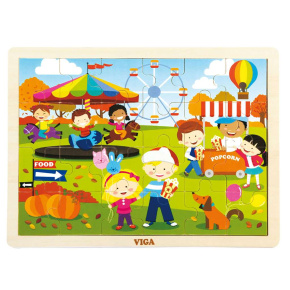 Dětské dřevěné puzzle Viga Podzim Multicolor 