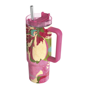 Nerezový termohrnek s brčkem Stream Pink Flambe 950 ml