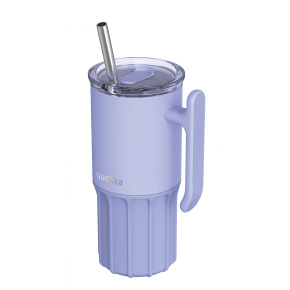 Nerezový termohrnek s brčkem Umi Lavender 720 ml