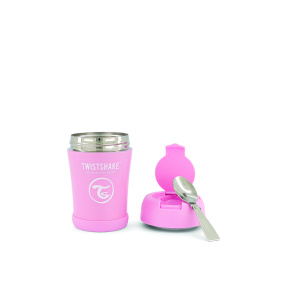 TWISTSHAKE Termoska na jídlo 350 ml pastelově růžová 6m+