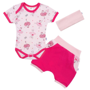 3-dílná letní bavlněná souprava New Baby Perfect Summer baletka Růžová 92 (18-24m)