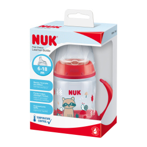 NUK FC Lahvička na učení s kontrolou teploty 150 ml červená