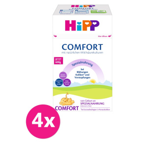 4x HiPP Comfort Speciální kojenecká výživa od narození 600 g