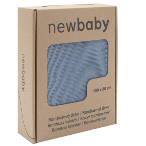 Bambusová pletená deka New Baby 100x80 cm blue Modrá 
