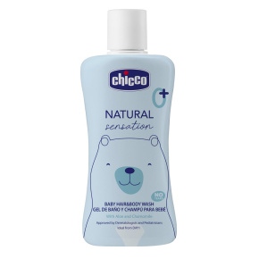 CHICCO Šampon na vlasy a tělo Natural Sensation s aloe a heřmánkem 200ml, 0m+