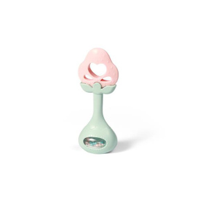 BABYONO Chrastítko s kousátkem Strawberry 3m+