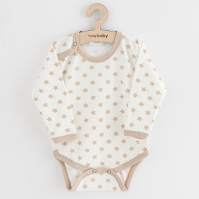 Kojenecké body New Baby Classic II hvězdy béžové Béžová 80 (9-12m)