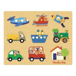 MOULIN ROTY Vkládací puzzle Dopravní prostředky
