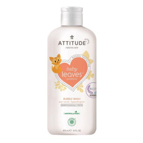 ATTITUDE Dětská pěna do koupele Baby leaves s vůní hruškové šťávy 473 ml