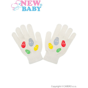 Dětské zimní rukavičky New Baby Girl cappuccino Béžová 122 (6-7 let)
