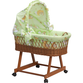 Košík pro miminko s boudičkou Mráček - zelená
