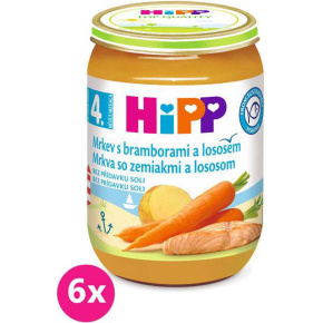 6x HiPP Mrkev s bramborami a lososem (190 g)