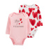 CARTER'S Body dlouhý rukáv Pink Slogan holka 2ks NB/ vel. 56
