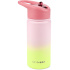 SKIP HOP Láhev s brčkem nerezová Wander - ombré pink, 450ml