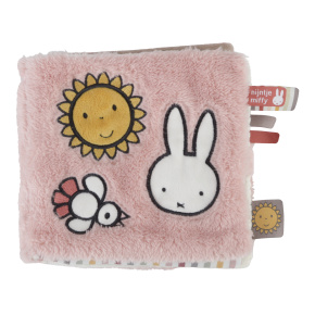 Textilní knížka s aktivitami králíček Miffy Fluffy Pink