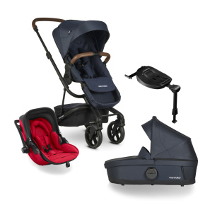 EASYWALKER Kočárek kombinovaný Harvey3 Premium 4v1 Sapphire Blue/Chilli Red