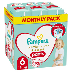 PAMPERS Premium Care Kalhotky plenkové vel. 6 (15+ kg) 93 ks