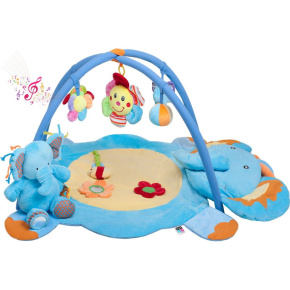 Hrací deka s melodií PlayTo slůně s hračkou Modrá 
