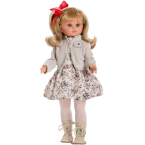Luxusní dětská panenka-holčička Berbesa Laura 40cm Béžová 