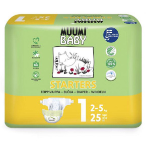 MUUMI Baby 1 Newborn 2–5 kg (25 ks), eko pleny