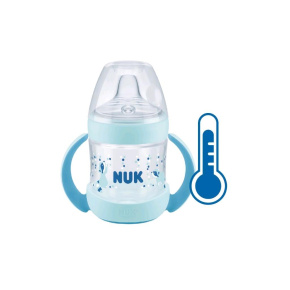 Kojenecká láhev na učení NUK Nature Sense s kontrolou teploty 150 ml modrá Modrá 