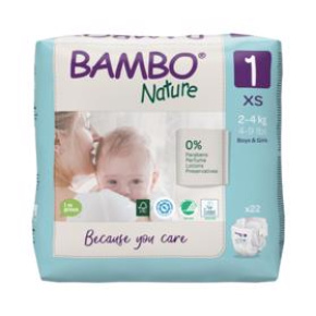 BAMBO Nature Pleny jednorázové 1 XS (2-4 kg) 22 ks