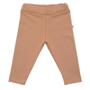 Kojenecké bavlněné legíny New Baby Leggings hnědé Hnědá 74 (6-9m)