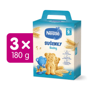 3x NESTLÉ Baby sušenky 180 g