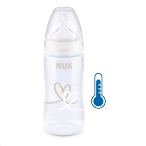 Kojenecká láhev NUK FC+Temperature Control 300 ml BOX-Flow Control savička white Bílá 