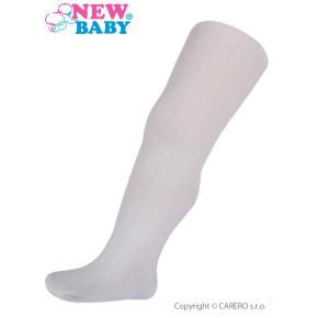 Dětské bavlněné jednobarevné punčocháče New Baby šedé Šedá 152 (11-12r)