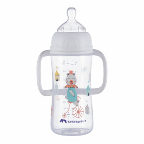 Kojenecká láhev Emotion s držadly 270ml 6m+ White