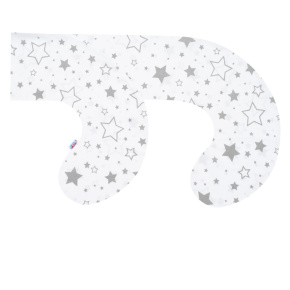 Povlak na kojící polštář ve tvaru C New Baby Hvězdy šedé Bílá 