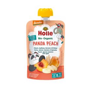HOLLE Panda Peach Bio pyré broskev merunka banán špalda 100 g (8+)