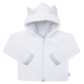Luxusní dětský zimní kabátek s kapucí New Baby Snowy collection Bílá 56 (0-3m)