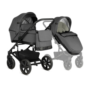 Kočárek Aqua 2v1 Dark Grey