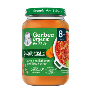 GERBER Organic 100% rostlinný příkrm cizrna s rajčatovou omáčkou a mrkví​ 190 g