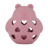 PETITE&MARS Hračka silikonová s chrastítkem Bear Basil Dusty Rose 0m+