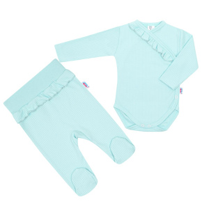 2-dílná kojenecká souprava New Baby Stripes ledově modrá Modrá 80 (9-12m)