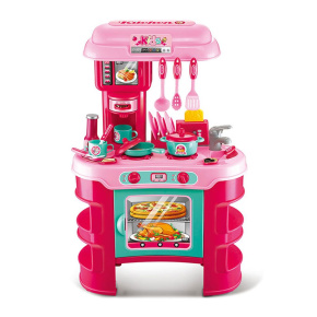 Dětská kuchyňka Little Chef Baby Mix růžová 32 ks Růžová 